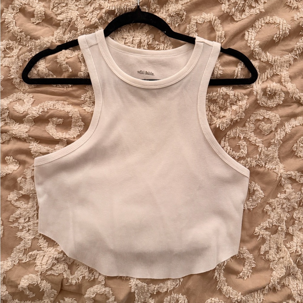 White Cropped Tank | Size Large
